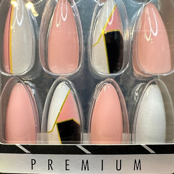 Ardell Nail Addict Premium Press-On Nails Set Tortoise Shell Graphic Foil NEW - Picture 3 of 7